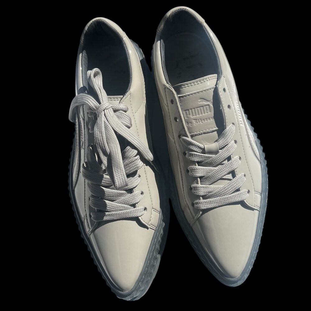 Puma Fenty Pointy Creeper Gray Patent Leather Shoes by Rhianna NWT Size 5.5 - Picture 2 of 14